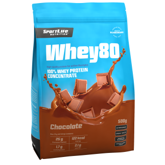 Heraproteiinijauhe SportLife 500 g Whey80 suklaa