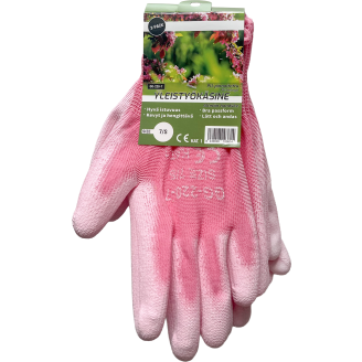 Työkäsine PU 3 paria, pinkki