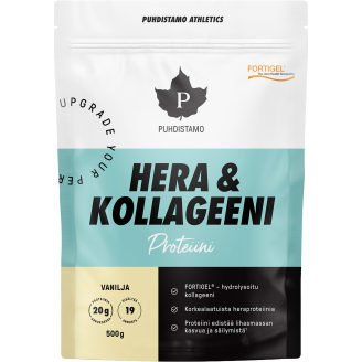 Proteiinijauhe Puhdistamo 500 g Athletics Hera & Kollageeni Vanilja