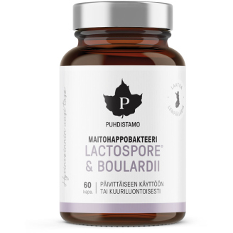 Maitohappobakteeri + Boulardii Puhdistamo 60 kpl