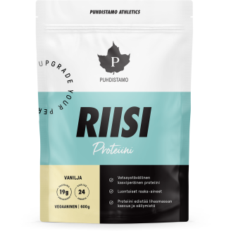 Riisiproteiini Puhdistamo 600 g Athletics vanilja