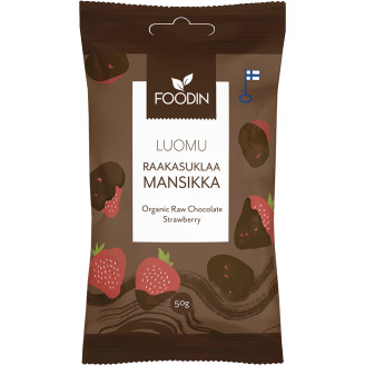 Raakasuklaamansikka Foodin 50 g luomu