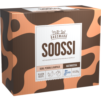 Koiranruoka Dagsmark 8 x 120 g Soossi kana-peruna-karpalo kastikkeessa