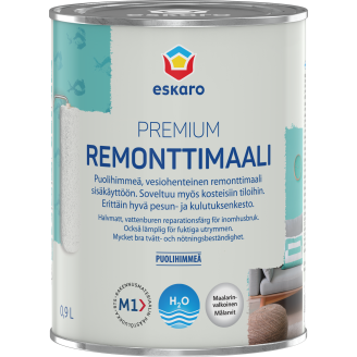 Remonttimaali Eskaro Premium maalarinvalkoinen 0,9 l