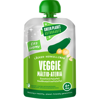 Lastenateria Green Planet Astronauts 100 g Veggie-ateria kesäkurpitsafalafel luomu 6 kk+
