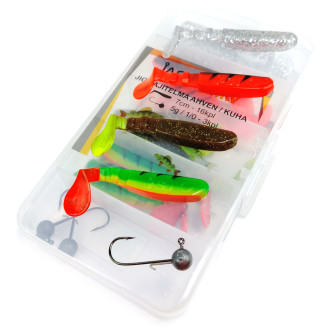 Jigilajitelma Jasu Ukko 7 cm, 16 kpl + 3 jigipäätä