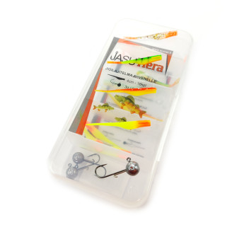 Jigilajitelma Jasu Tiera 4 cm, 16 kpl + jigipäät 3 kpl