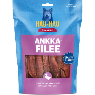 Koiran herkku Hau-Hau Champion 325 g ankkafilee