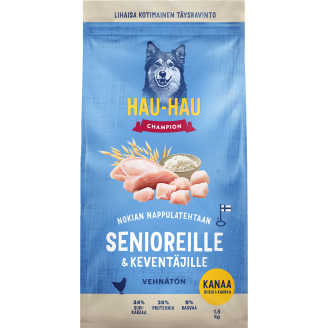 Koiranruoka Hau-Hau Champion 1,5 kg senioreille & keventäjille kana