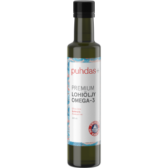 Premium Lohiöljy Omega-3 Puhdas+ 250 ml