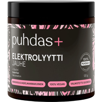 Elektrolyyttijauhe Puhdas+ 120 g mansikka-vadelma