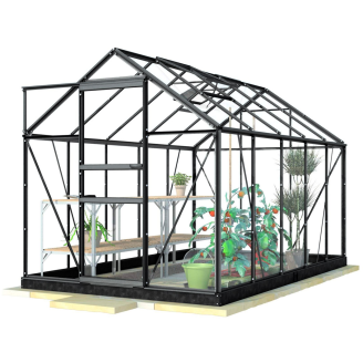 Kasvihuone Lykke PC 6,2m2, musta