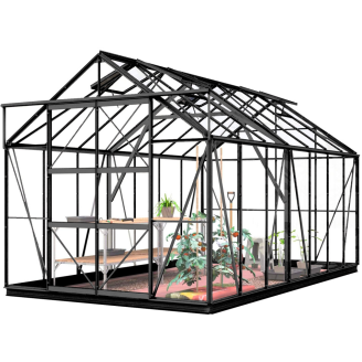 Kasvihuone Lykke Hybrid 11,3m2, musta