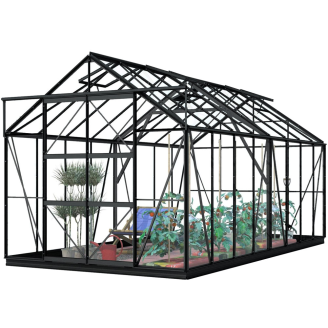 Kasvihuone Lykke Hybrid 13m2, musta