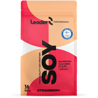 Soijaproteiinijauhe Leader 500 g Strawberry