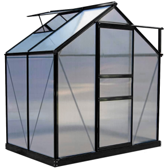 Kasvihuone Green Land 2,3 m², musta runko