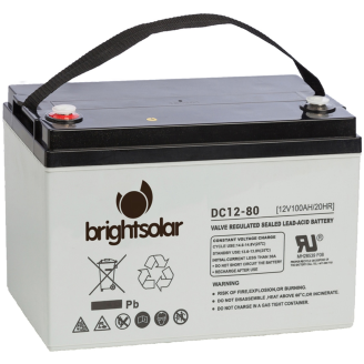 AGM caravan akku BrightSolar DC12-80Ah huoltovapaa