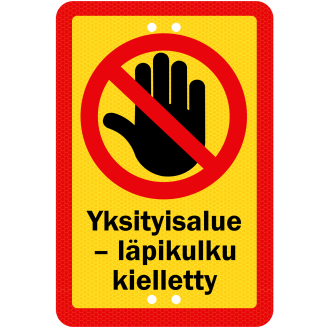 Alumiinikyltti Sekure 20 x 30 cm Yksityisalue 2