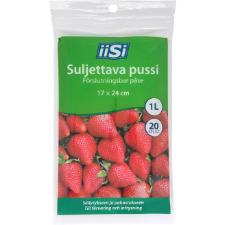 Pakastuspussi Iisi 1 l 20 kpl suljettava