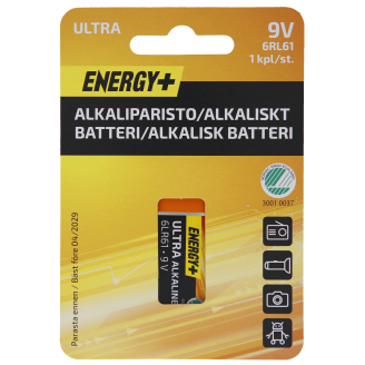 Alkaliparisto Ultra 9 V