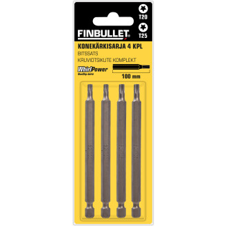 Torx kärkisarja Finbullet T20&T25 100 mm 4-os
