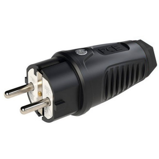 Pistotulppa maadoitettu kumia IP54 16A 250V