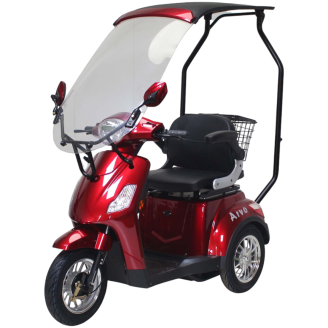 Senioriskootteri katolla Arvo P500 punainen