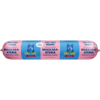 Koiran makkara-ateria Hau-Hau Champion 500 g siipikarja & lohi