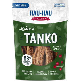 Koiran herkku Hau-Hau 140 g Mehevä Tanko kanaa & lammasta