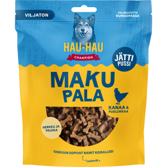 Koiran herkku Hau-Hau 500 g viljaton makupala kana-puolukka