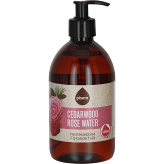 Nestesaippua Pisara 500 ml Vegan Cedarwood & Rose Water