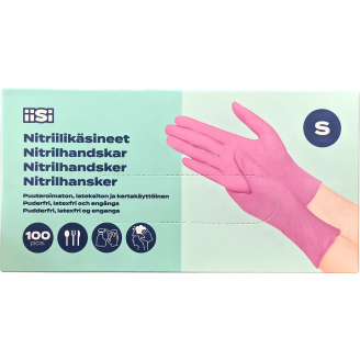 Nitriilikäsine Iisi 100 kpl pinkki