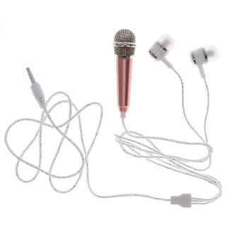 Minikaraoke-mikrofoni ja kuulokkeet Miny ruusukulta