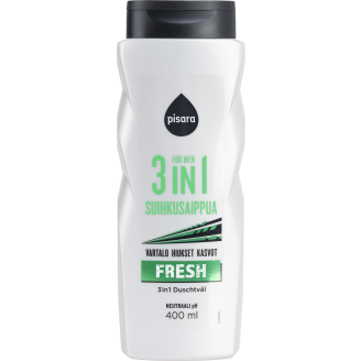 Suihkusaippua Pisara 400 ml 3in1 Fresh