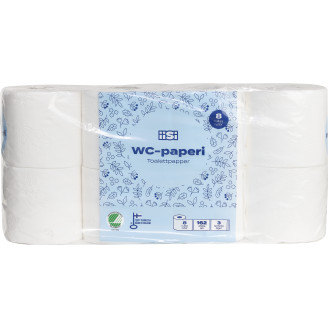 WC-paperi Iisi 8 rl valkoinen
