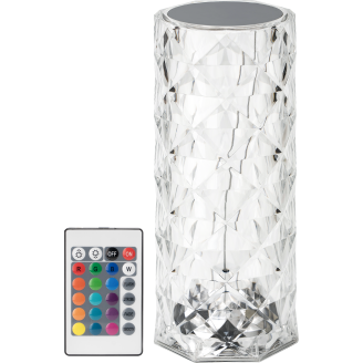 LED-pöytävalaisin kristalli