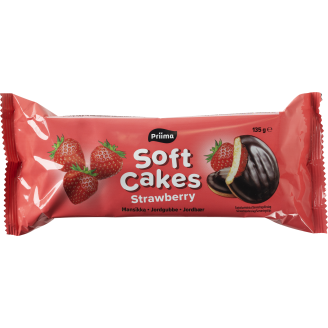 Leivoskeksi Priima 135 g Soft Cakes Strawberry