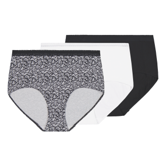 Naisten maxi-alushousut Pola Dannie puuvilla lehvät 3 kpl