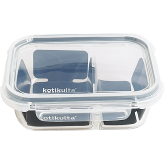 Lasirasia Kotikulta 620 ml jakajalla ja muovikannella