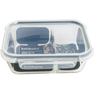 Lasirasia Kotikulta 950 ml jakajalla ja muovikannella