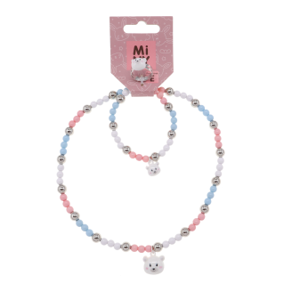 Lasten kaulakoru, rannekoru ja sormus Miny