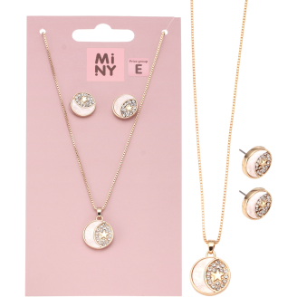 Korvakorut ja kaulakoru Miny kuu ja tähti