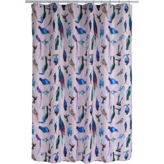 Suihkuverho Nordic Tricot 180 x 200 cm Paratiisilinnut