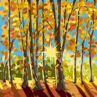 Lautasliina Kotikulta 25 x 25 cm Syysmetsä
