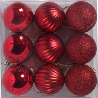 Koristepallo Kotikulta 9 kpl punainen