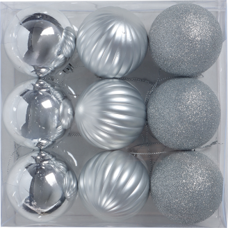 Koristepallo Kotikulta 9 kpl hopea