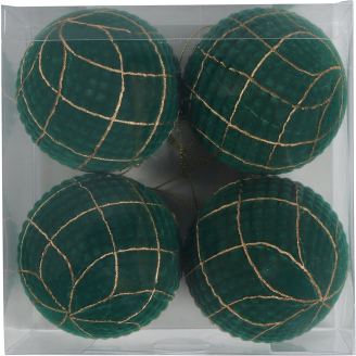 Koristepallo Kotikulta 4 kpl sametti vihreä