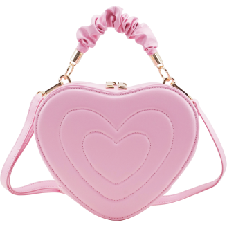 Olkalaukku Miny sydän, vaaleanpunainen