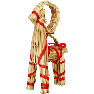 Olkipukki Kotikulta 30 cm punainen nauha