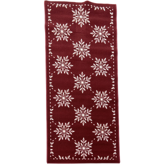 Matto Kotikulta 70 x 150 cm Lumihiutaleet punainen